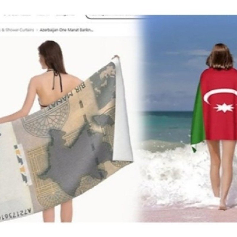 Bayrağımız və manatımız şəklində dəsmallar - “Temu”ya etiraz