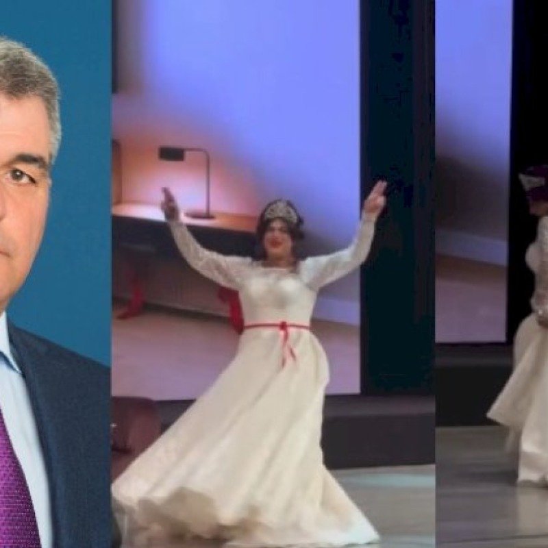 Coşqunun gəlinliklə səhnəyə çıxması müzakirə yaratdı