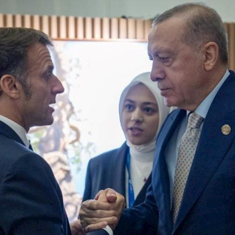 Ərdoğan Makronla görüşdü