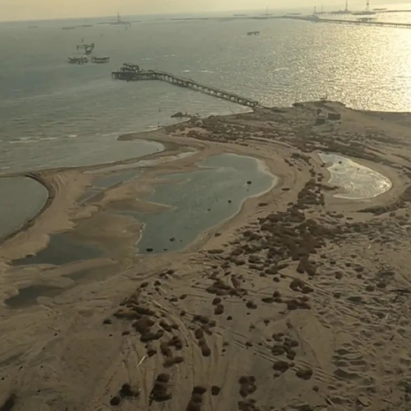 Xəzərdə ada sahilə birləşdi: Bizi hansı təhlükə gözləyir?