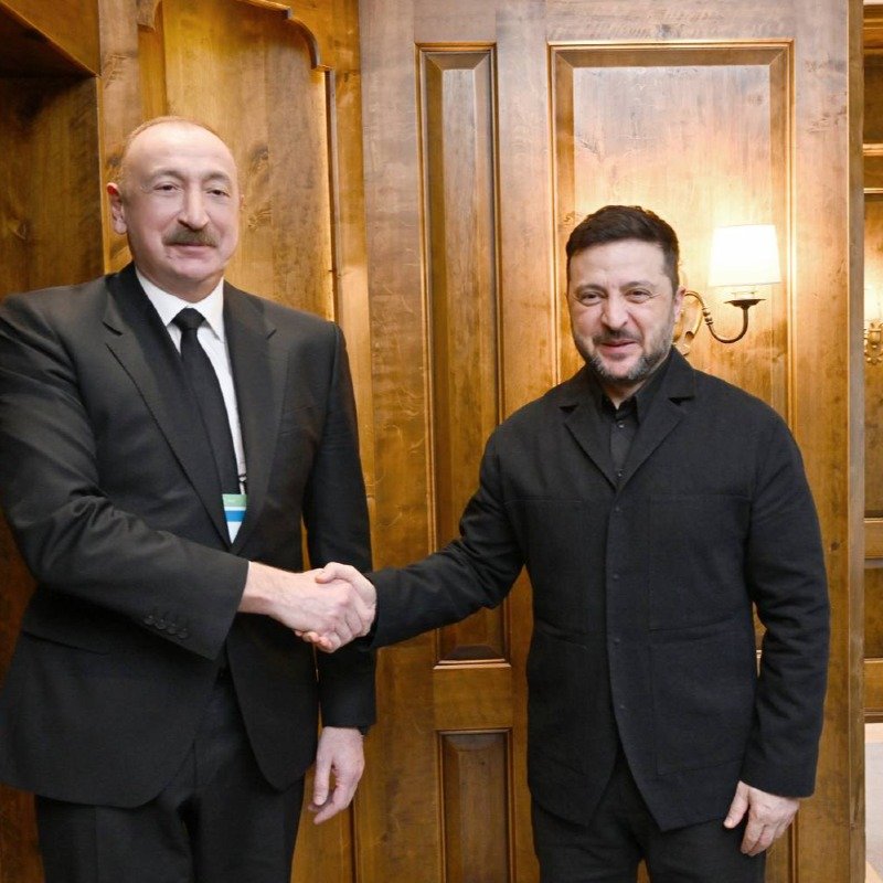 Əliyev Münxendə Zelenski ilə görüşüb