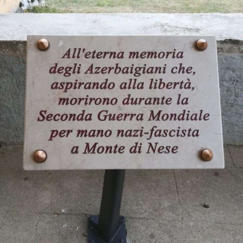 İtaliya bu döyüşlərdə həlak olan 120 azərbaycanlını andı 