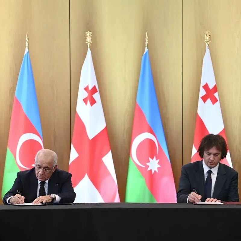Siqnaxi şəhərində Azərbaycan-Gürcüstan sənədləri imzalanıb 